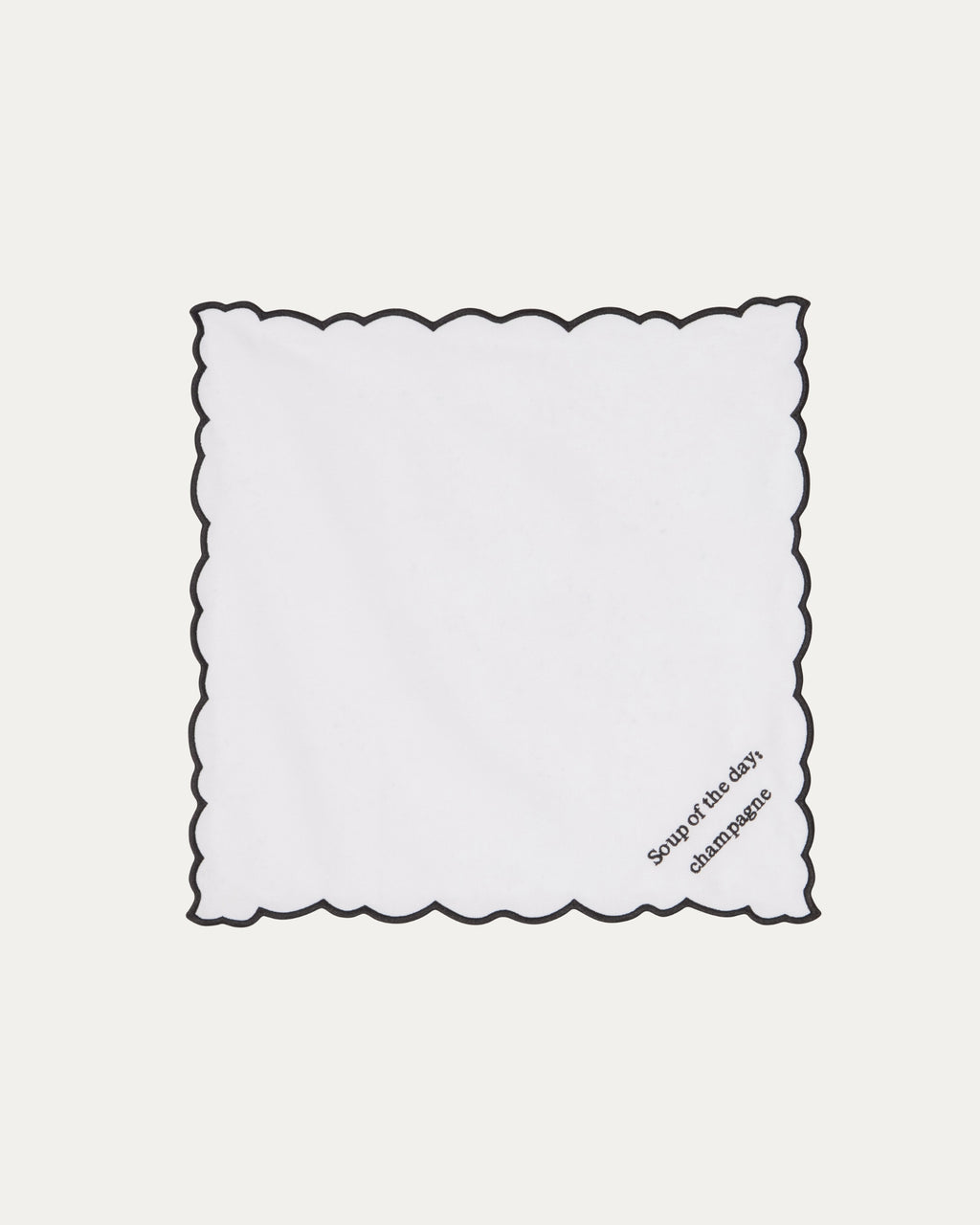 Napkin Soup of The Day: Champagne White
